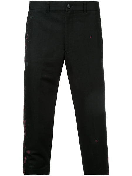 COMME DES GARÇONS Homme Plus paint splattered cropped trousers
