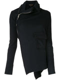 Comme Des Garçons twisted jacket with spiralling zip detail