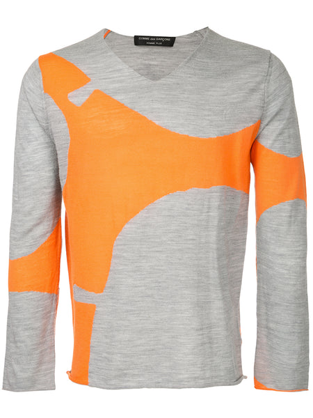 COMME DES GARÇONS Homme Plus patterned v-neck top