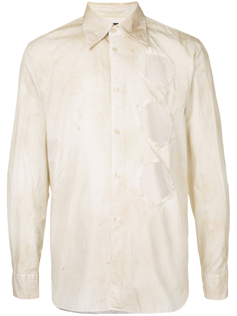 COMME DES GARÇONS Homme Plus stain shirt with three hole detail