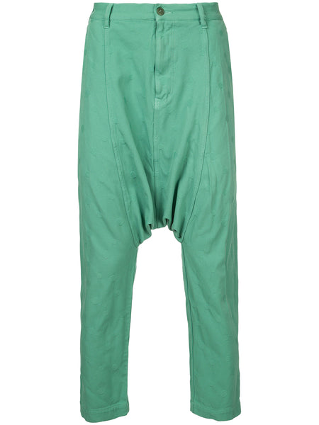 COMME DES GARÇONS Homme Plus embroidered dots drop-crotch trousers
