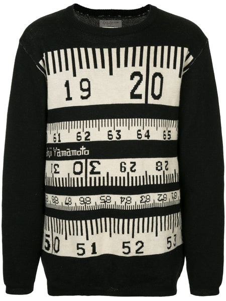 YOHJI YAMAMOTO Pour Homme Tape Measure jumper