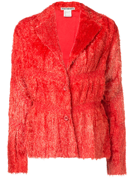 ISSEY MIYAKE furry high shine jacket