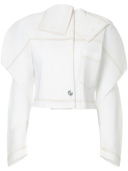 ISSEY MIYAKE pleated crop jacket