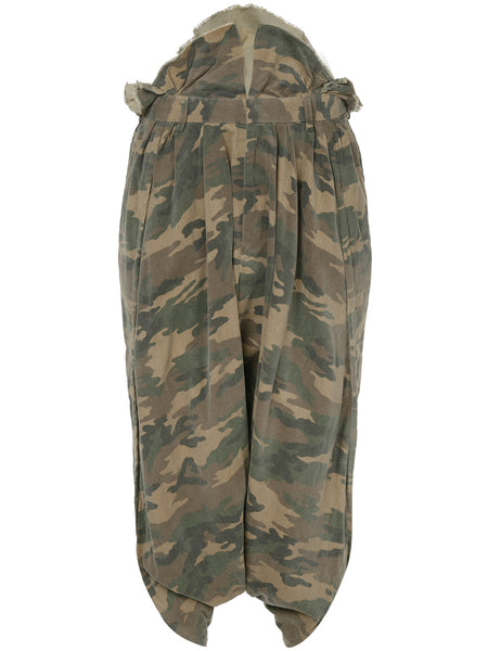 COMME DES GARÇONS camouflage drop-crotch culottes