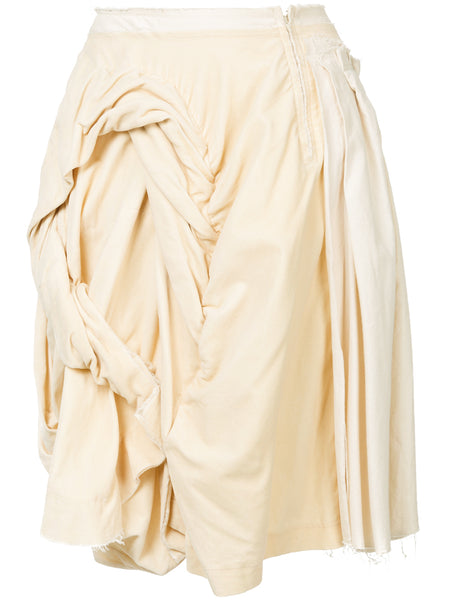 COMME DES GARÇONS frayed abstract drape skirt