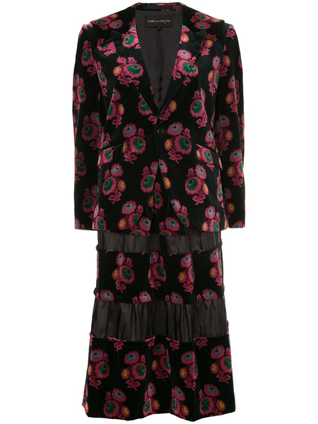COMME DES GARÇONS floral skirt suit