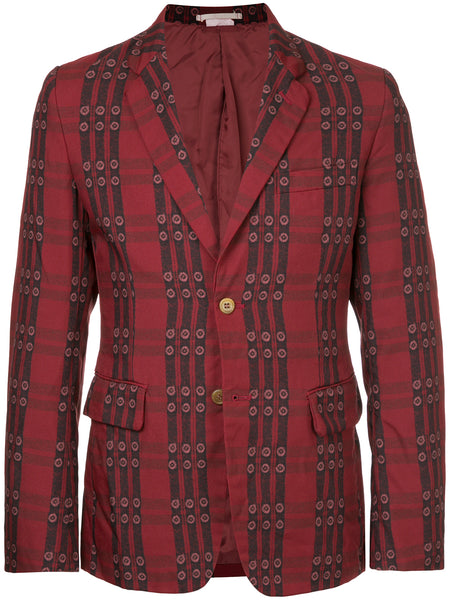 COMME DES GARÇONS Homme Plus Dark Stripes and Light Circles Blazer