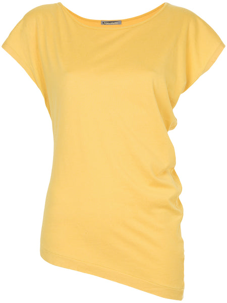 ISSEY MIYAKE asymmetric logo T-shirt