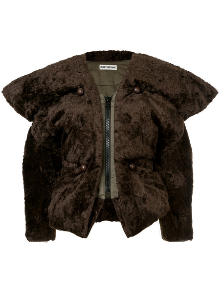 ISSEY MIYAKE Exaggerated fuzzy jacket