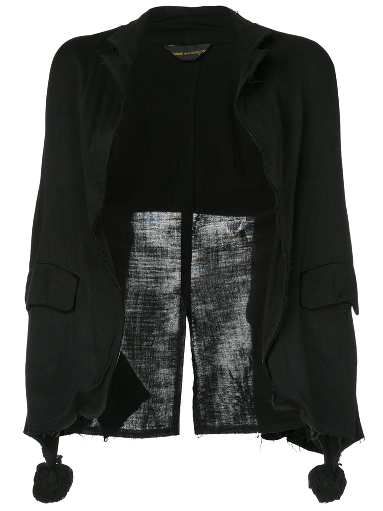 COMME DES GARÇONS VINTAGE raw edges pom pom jacket