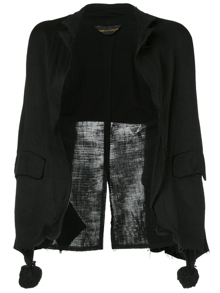 COMME DES GARÇONS VINTAGE raw edges pom pom jacket