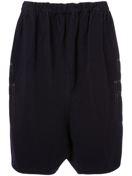 COMME DES GARÇONS stitched faux pockets shorts