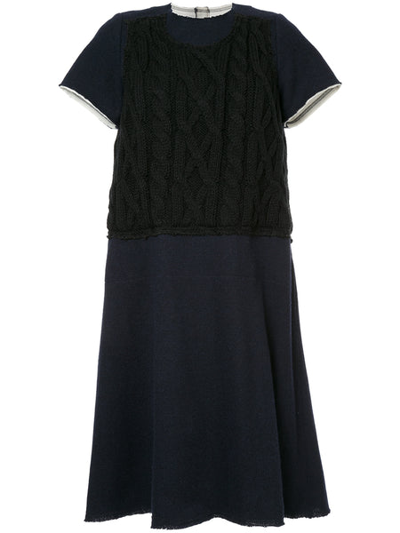 COMME DES GARÇONS knitted panel dress