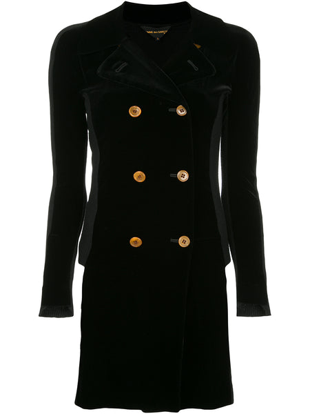 COMME DES GARÇONS VINTAGE velvet front panel jacket