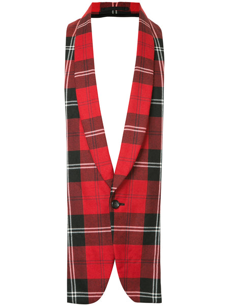 COMME DES GARÇONS Homme Plus tartan deconstructed waistcoat