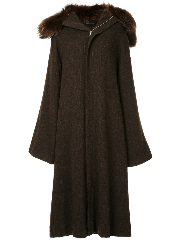 YOHJI YAMAMOTO oversized hooded coat