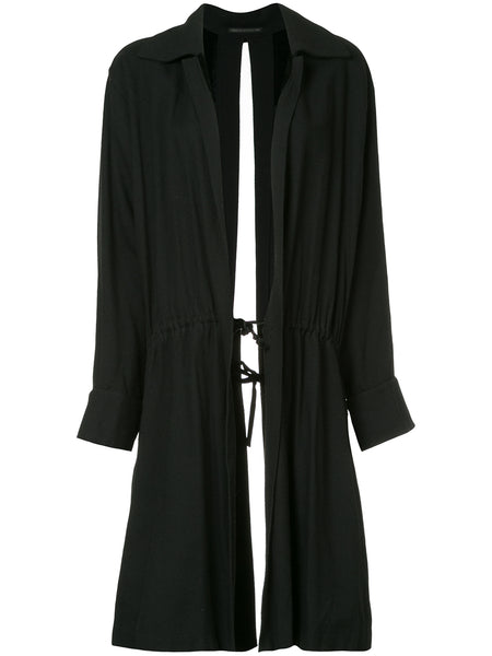 YOHJI YAMAMOTO deconstructed drawstring coat