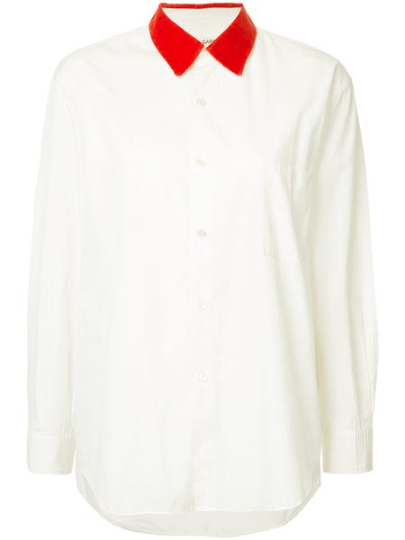 COMME DES GARÇONS velvet collar shirt