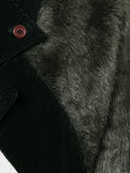 ISSEY MIYAKE corduroy and faux fur jacket