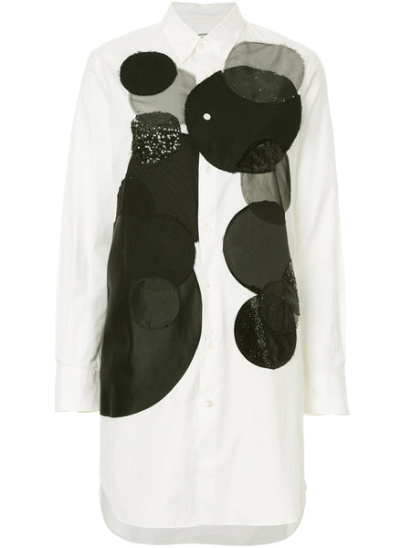 JUNYA WATANABE COMME DES GARÇONS circle-print longline shirt