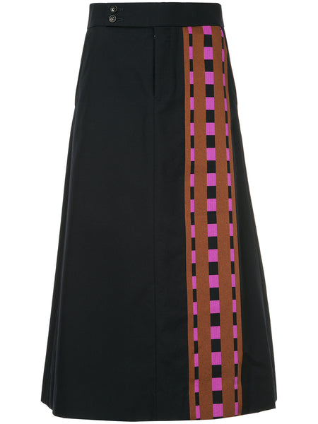 COMME DES GARÇONS VINTAGE checked-panel A-line midi skirt