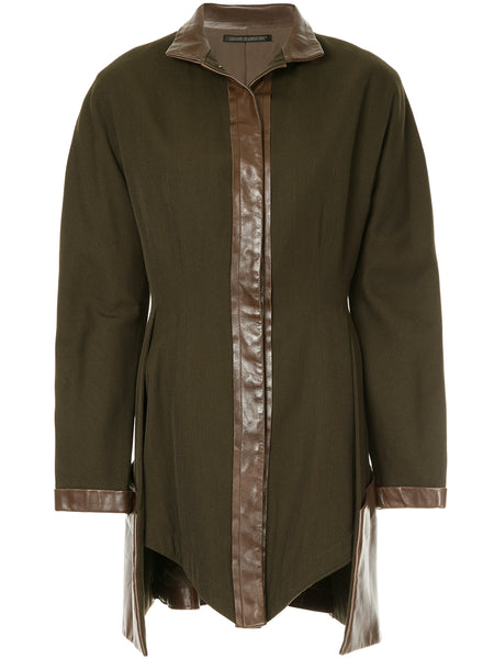 YOHJI YAMAMOTO stand-collar asymmetric jacket