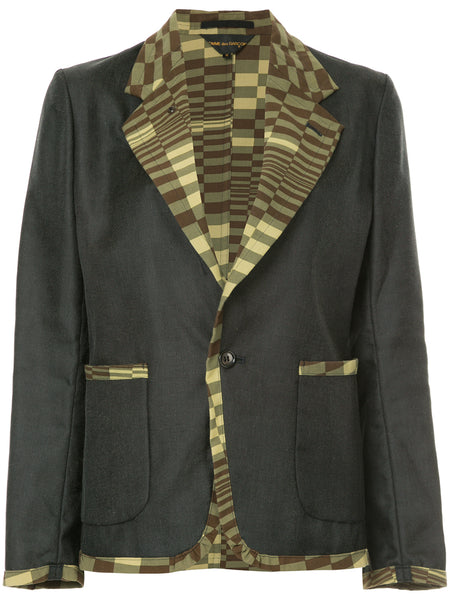 COMME DES GARÇONS warped print blazer