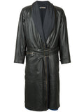 ISSEY MIYAKE leather trench coat