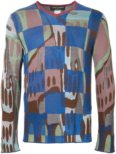 COMME DES GARÇONS Homme Plus abstract checkered jumper