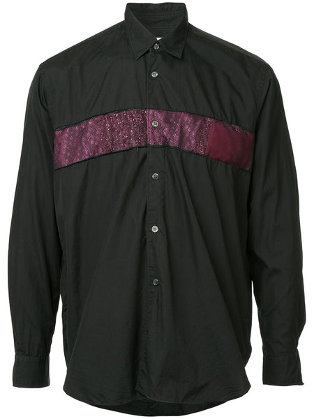 COMME DES GARÇONS SHIRT glittery stripe shirt