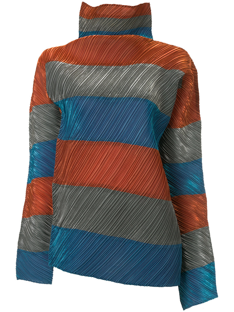 ISSEY MIYAKE colour-block striped sweater