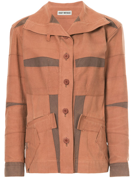 ISSEY MIYAKE colour-block fitted jacket