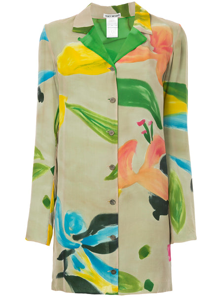 ISSEY MIYAKE floral fitted shirt