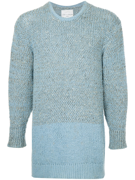 COMME DES GARÇONS Homme panelled chunky-knit jumper