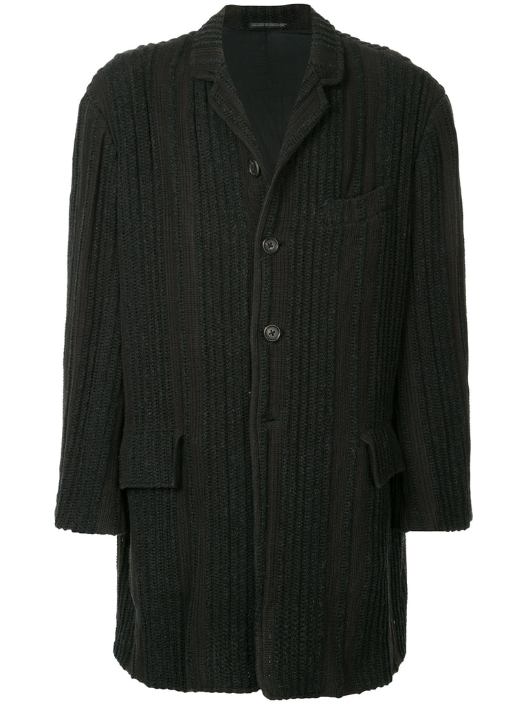 YOHJI YAMAMOTO Pour Homme oversized textured-knit coat