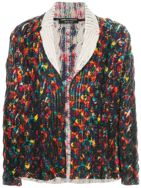 COMME DES GARÇONS Homme Plus psychedelic-knit cardigan