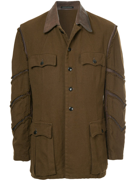 YOHJI YAMAMOTO Pour Homme distressed-detail utility jacket