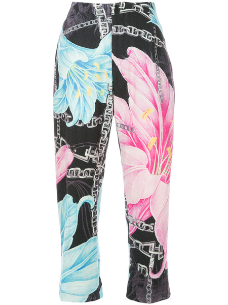 YOHJI YAMAMOTO floral chain trousers