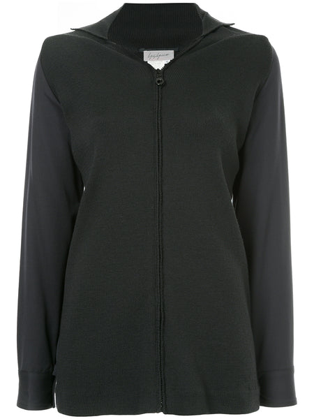 YOHJI YAMAMOTO Knit panel zip up jacket
