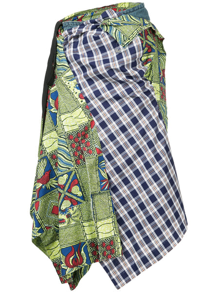 JUNYA WATANABE COMME DES GARÇONS denim patchwork wrap skirt
