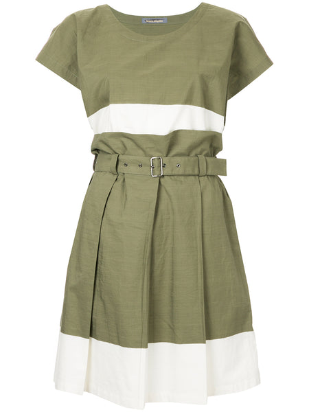 ISSEY MIYAKE colour block skirt suit