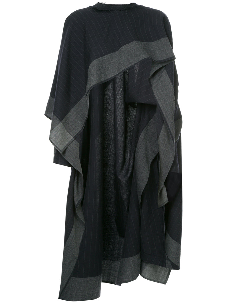 COMME DES GARÇONS pinstripe shawl top