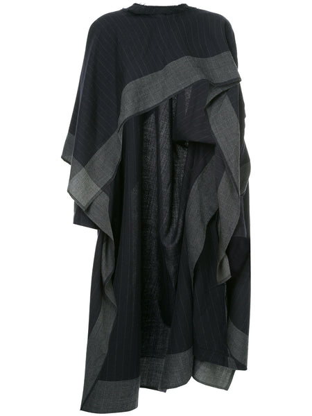 COMME DES GARÇONS pinstripe shawl top