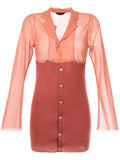 COMME DES GARÇONS sheer knit panel top