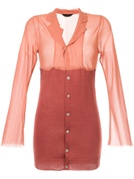 COMME DES GARÇONS sheer knit panel top