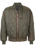 ISSEY MIYAKE contrast-trim quilted bomber jacket