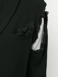 YOHJI YAMAMOTO Pour Homme distressed-detail mourning coat