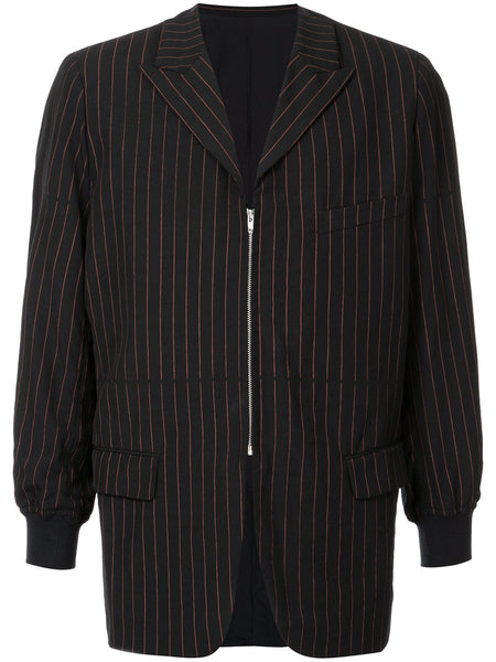 COMME DES GARÇONS Homme Plus pinstripe zip-up blazer
