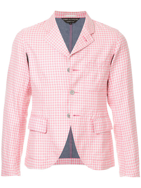 COMME DES GARÇONS Homme Plus cropped slim-fit gingham jacket